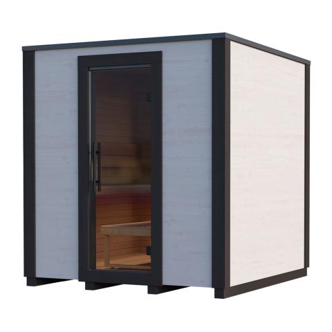 Auroom Garda Outdoor Cabin Sauna Outdoor Modular Cabin Sauna, Up to 6-person, Translucent White