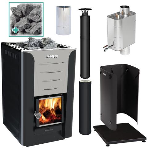 Harvia PRO Wood Burning Stove Package