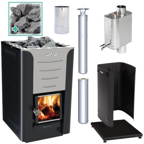 Harvia PRO Wood Burning Stove Package