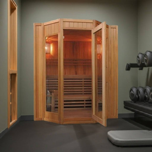 Tiburon 4 Person Indoor Traditional Steam Sauna / Use "SR200" for $200 OFF