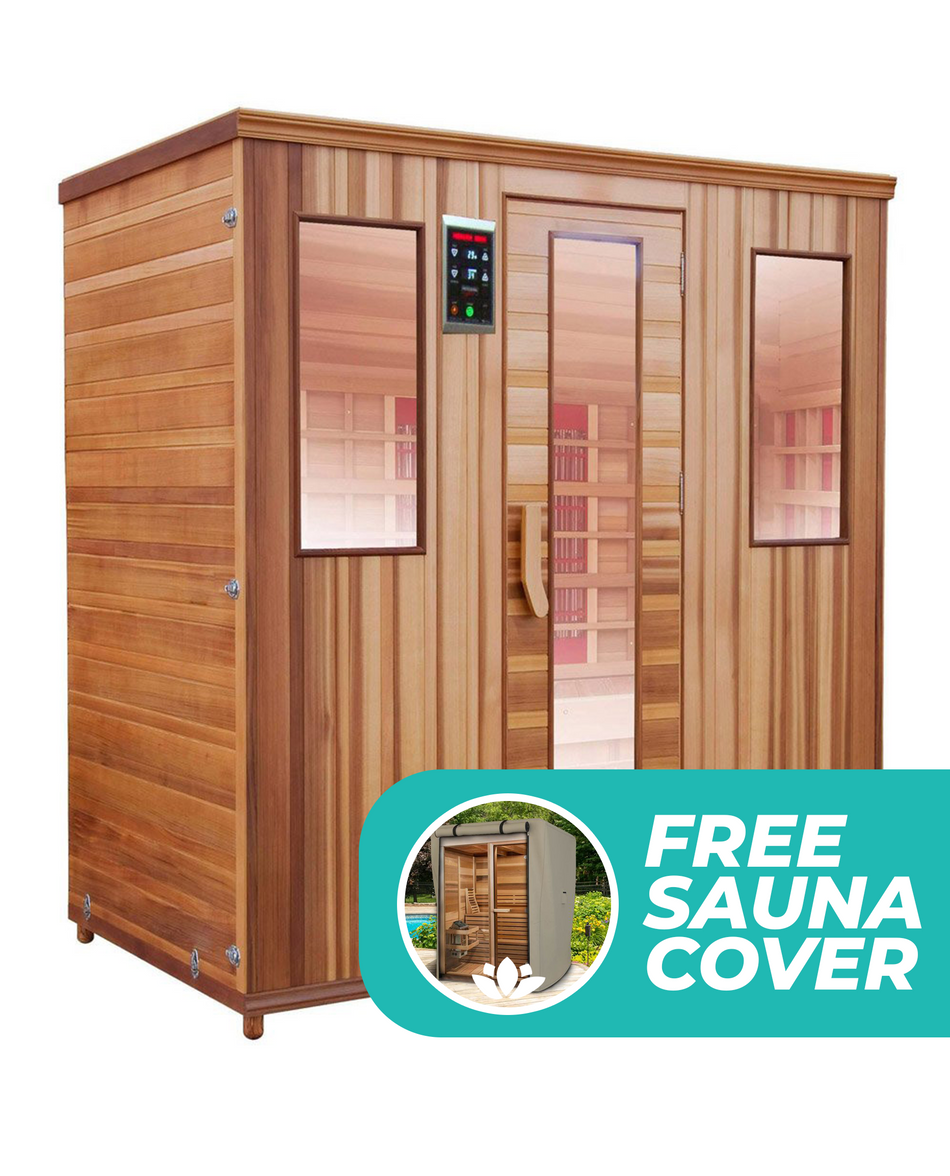 Health Mate Therapy Lounge Infrared Sauna / FREE COVER / Promo Code "cs303" for $303 Off / Full Spectrum Infrared Sauna