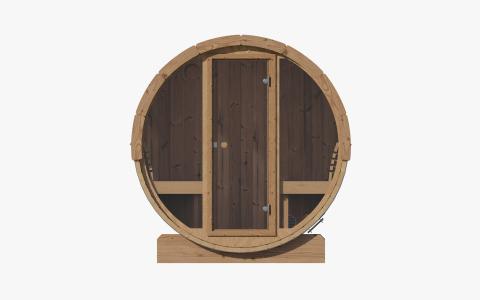 SaunaLife Model E8G Sauna Barrel Glass Front ERGO Series Sauna Barrel 87"D x 81"H (Diameter) Glass Front