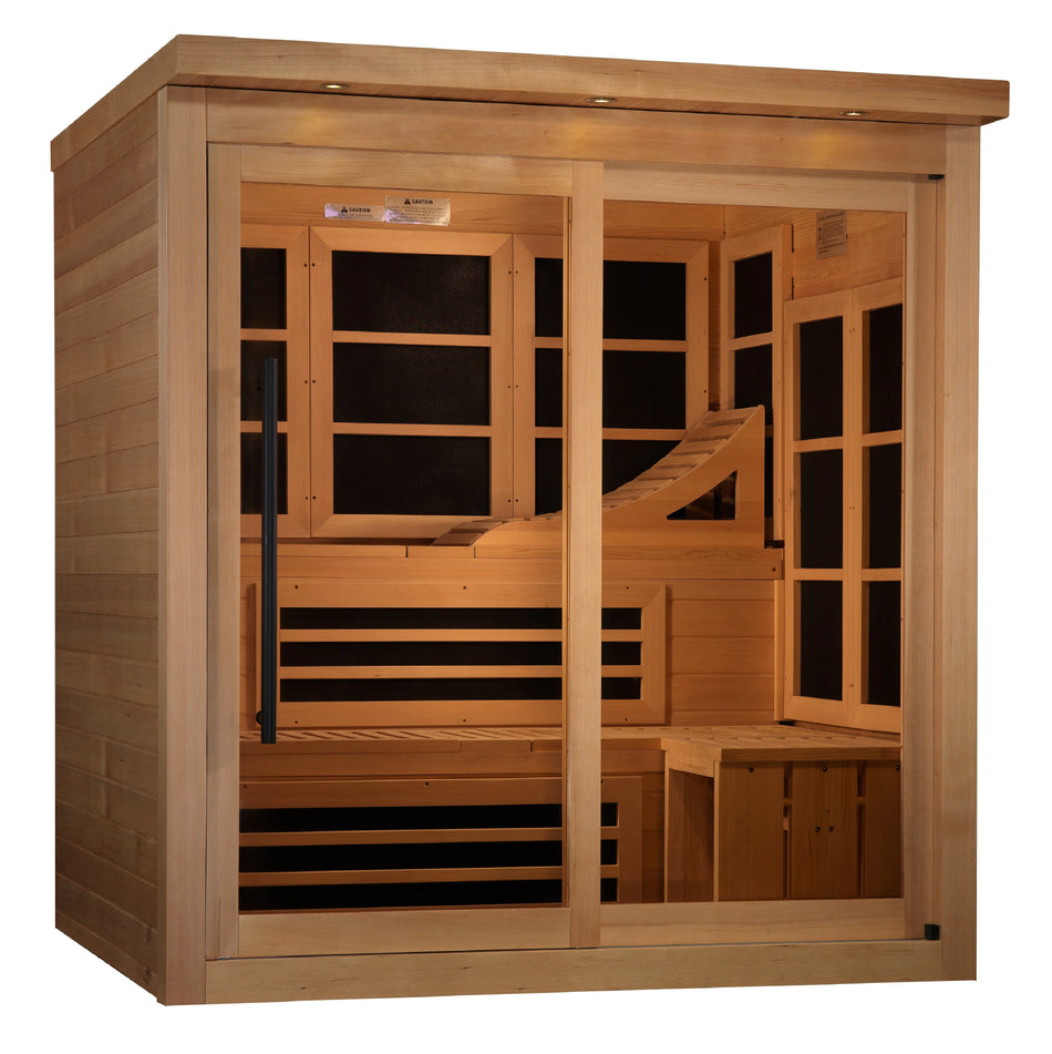 Monaco Limited Edition 6-person PureTech™ Near Zero EMF (Under 2MG) FAR Infrared Sauna (Canadian Hemlock)