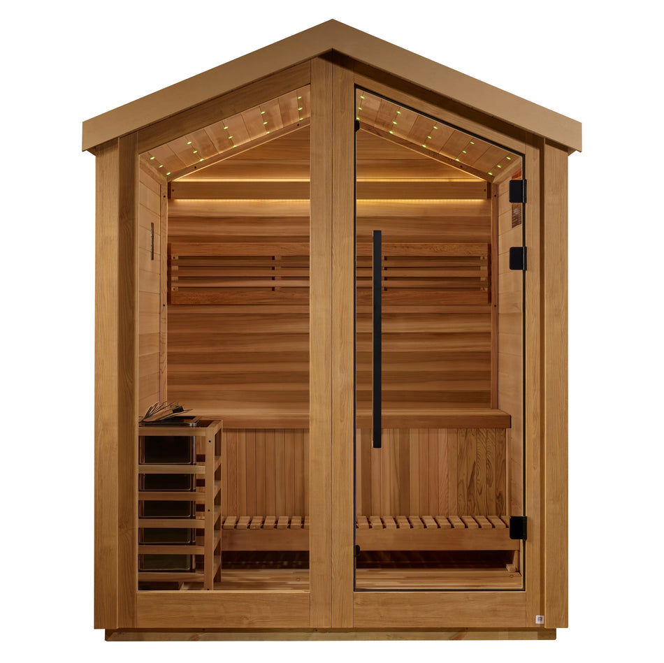 Savonlinna 3 Person Outdoor-Indoor Traditional Sauna / Promo Code "Reserve505" for $505 Discount