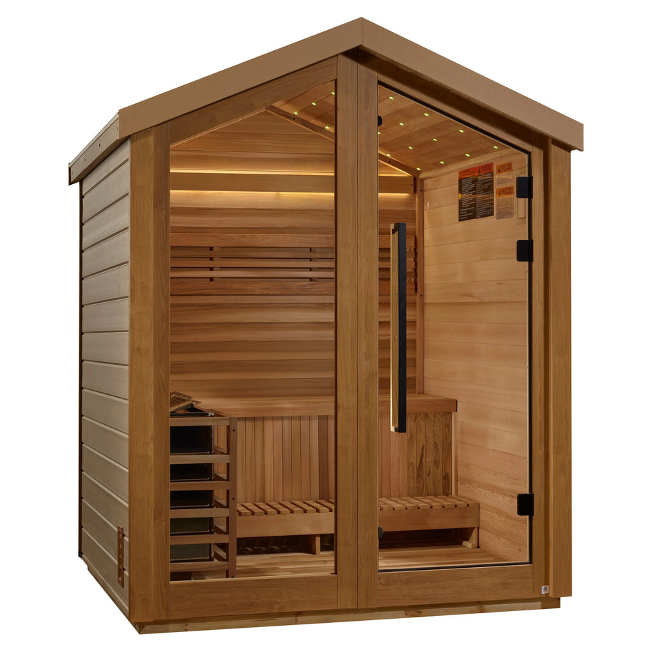 Savonlinna 3 Person Outdoor-Indoor Traditional Sauna / Promo Code "Reserve505" for $505 Discount
