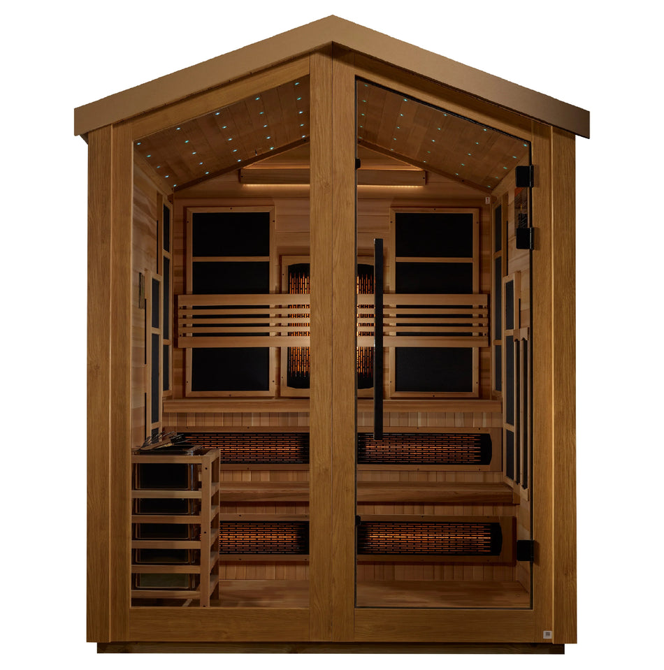 Kaskinen 6 Person Outdoor-Indoor PureTech Hybrid Full Spectrum Sauna / Promo code "GD1500" for $1500 Discount