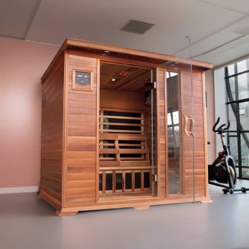 Savannah 3 Person Indoor Infrared Sauna - Canadian Red Cedar