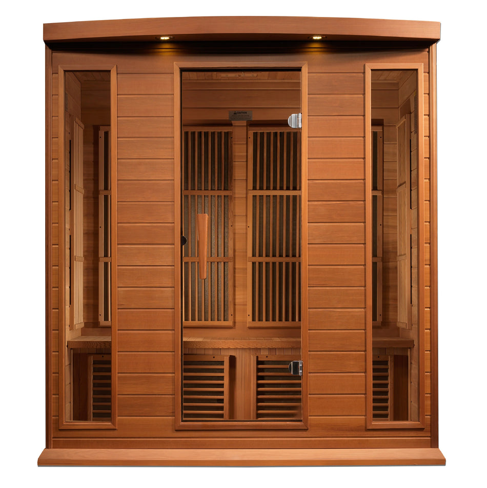 Maxxus 4 Person Near Zero EMF Infrared Sauna - Canadian Red Cedar