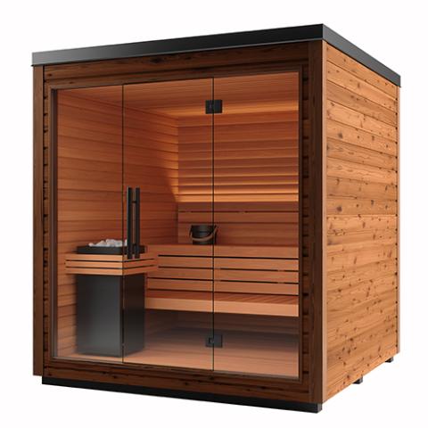Auroom Mira L Cabin Sauna Kit Outdoor Modular Cabin, DIY Sauna Kit, Natural, Up to 5-person