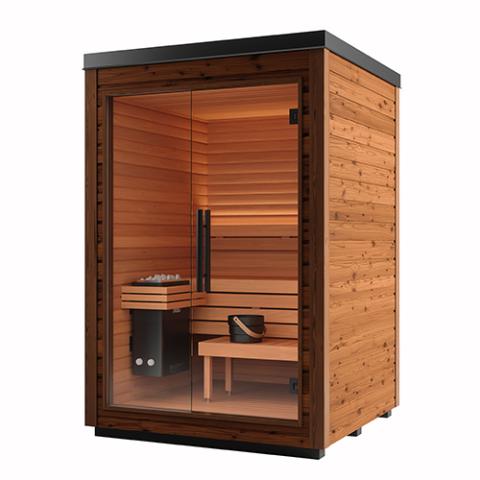 Auroom Mira S Cabin Sauna Kit Outdoor Modular Cabin, DIY Sauna Kit, Natural, 1-2 person
