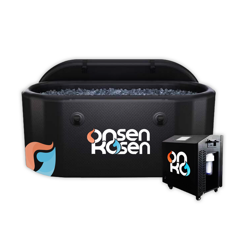 OnsenKosen Dogo Mini 1 Person Therapy Tub with Pro 2HP Dual Chiller/Heater