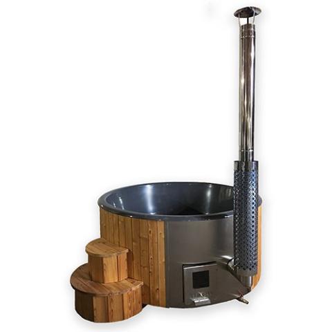 Soak-Series Home Wood-Burning Hot Tub, Natural, Up to 6 Persons