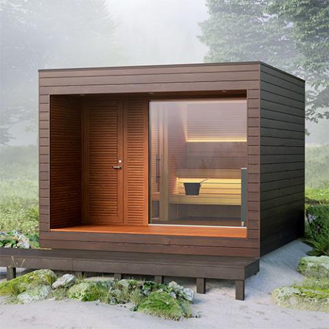 Auroom Natura Cabin Sauna Kit Outdoor Modular Cabin, DIY Sauna Kit, Up to 5-person