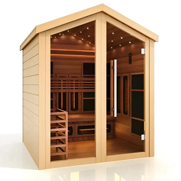 Loviisa 3-Person Outdoor-Indoor Puretech Hybrid Full Spectrum Sauna