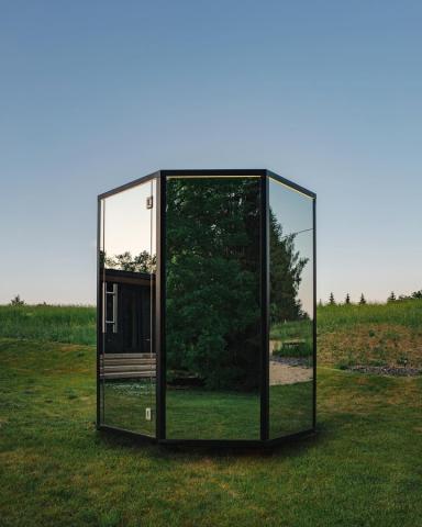 Haljas Hele Glass Single Standard Up to 4 Person, Outdoor Sauna House, for Wood Stoves
