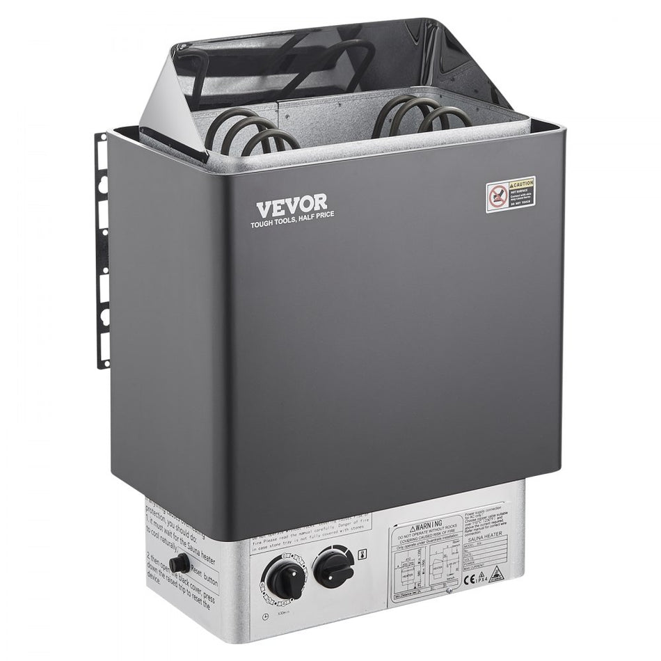 VEVOR Sauna Heater (3kW/4.5kW/6kW/9kW) with Built-In Controls 220V Electric Sauna Stove