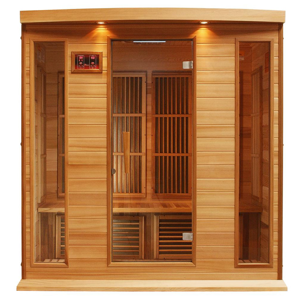 Maxxus 4 Person Indoor Low EMF FAR Infrared Sauna with Canadian Hemlock / IN STOCK
