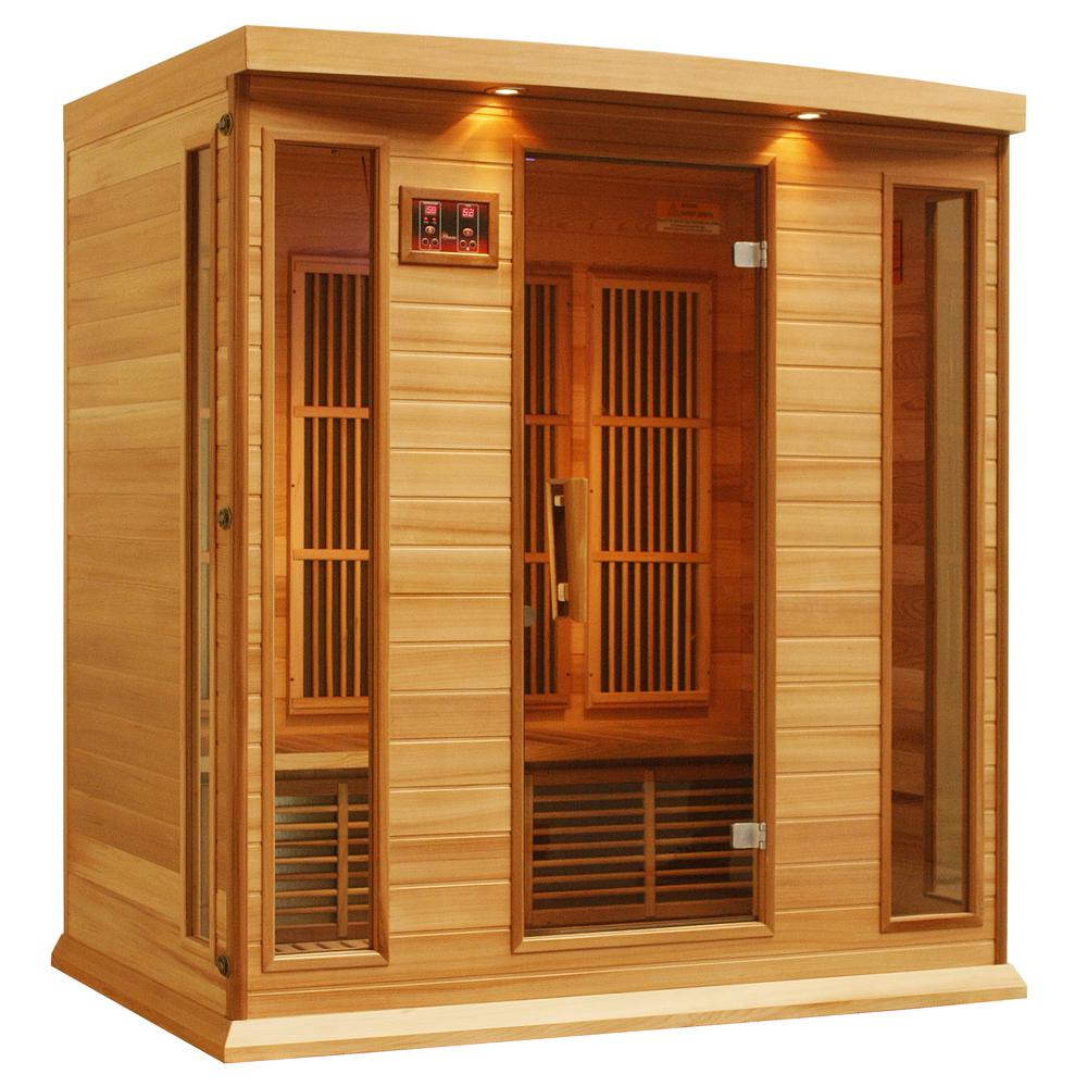 Maxxus 4 Person Indoor Low EMF FAR Infrared Sauna with Canadian Hemlock / IN STOCK