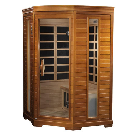 Heming 2 Person Corner Indoor Low EMF Infrared Sauna - Promo Code "CalmSpas50" for $50 OFF