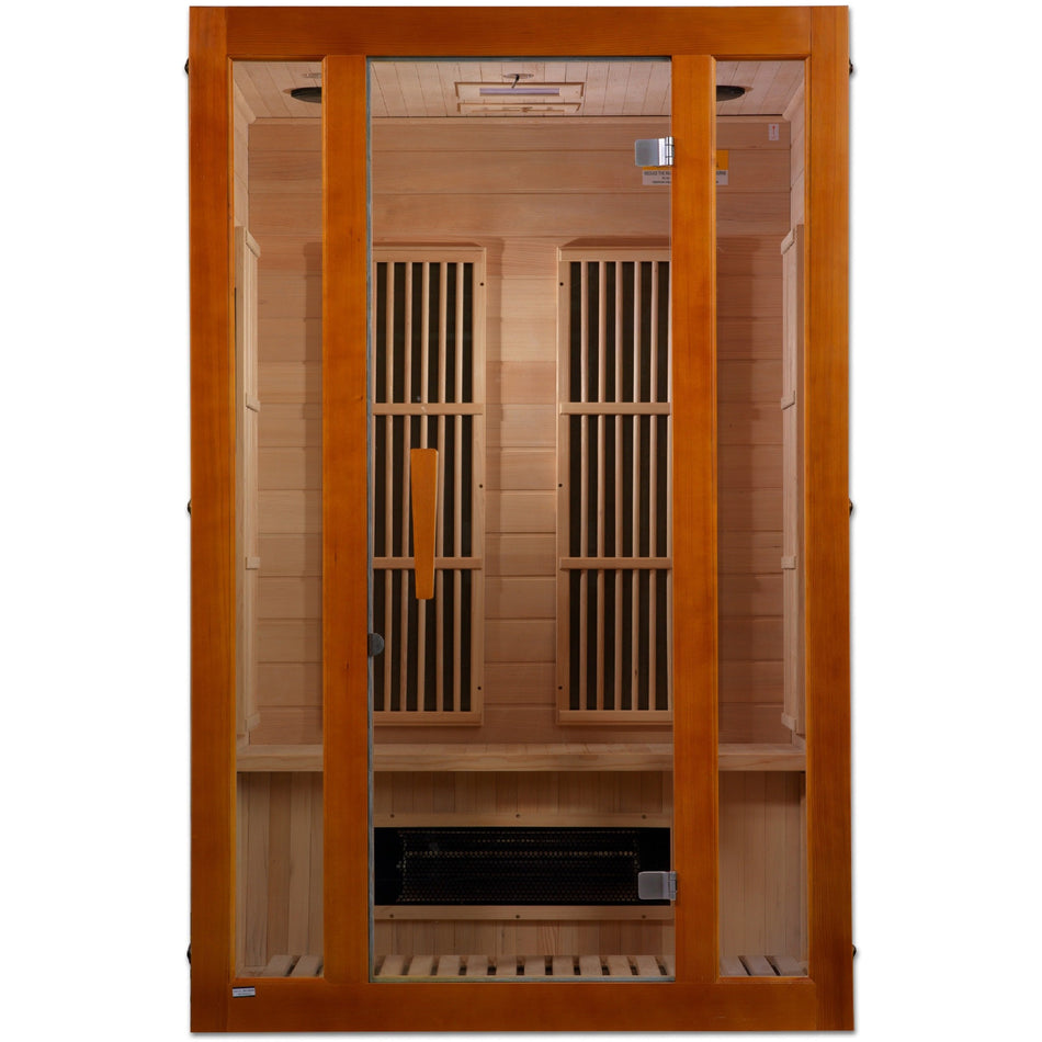 Maxxus Aspen Dual Tech 2 person Indoor Low EMF FAR Infrared Sauna with Canadian Hemlock - PROMO CODE "CALMSPAS30" FOR $30 OFF / IN STOCK
