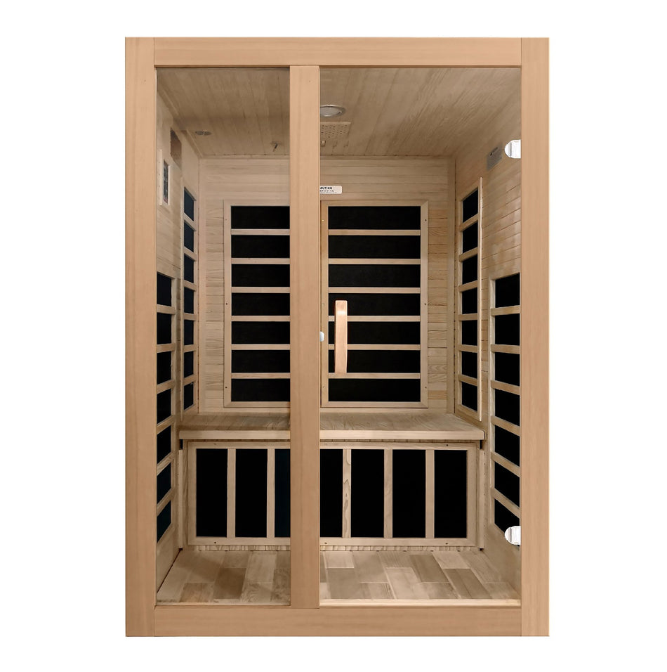Santiago 2 Person Low EMF Infrared Sauna / “free” for a Free Pair of Backrests / In stock