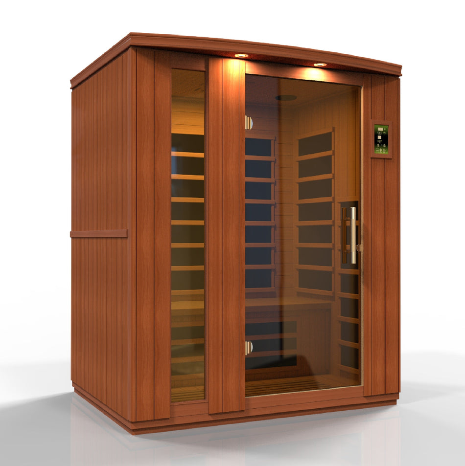 Lugano 3 Person Low EMF Infrared Sauna - Promo Code "calmspas30" for $30 Off / Ships in 2 Business Days