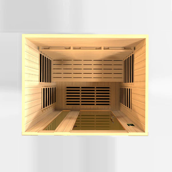 Lugano 3 Person Full Spectrum Infrared Sauna - Promo Code "calmspas50" for $50 Off - IN STOCK