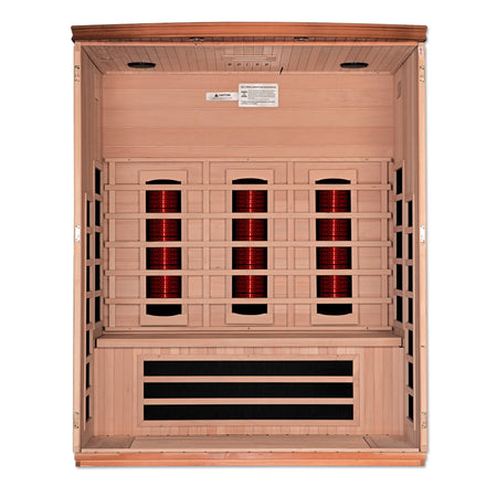 Lugano 3 Person Full Spectrum Infrared Sauna - Promo Code "calmspas50" for $50 Off - IN STOCK