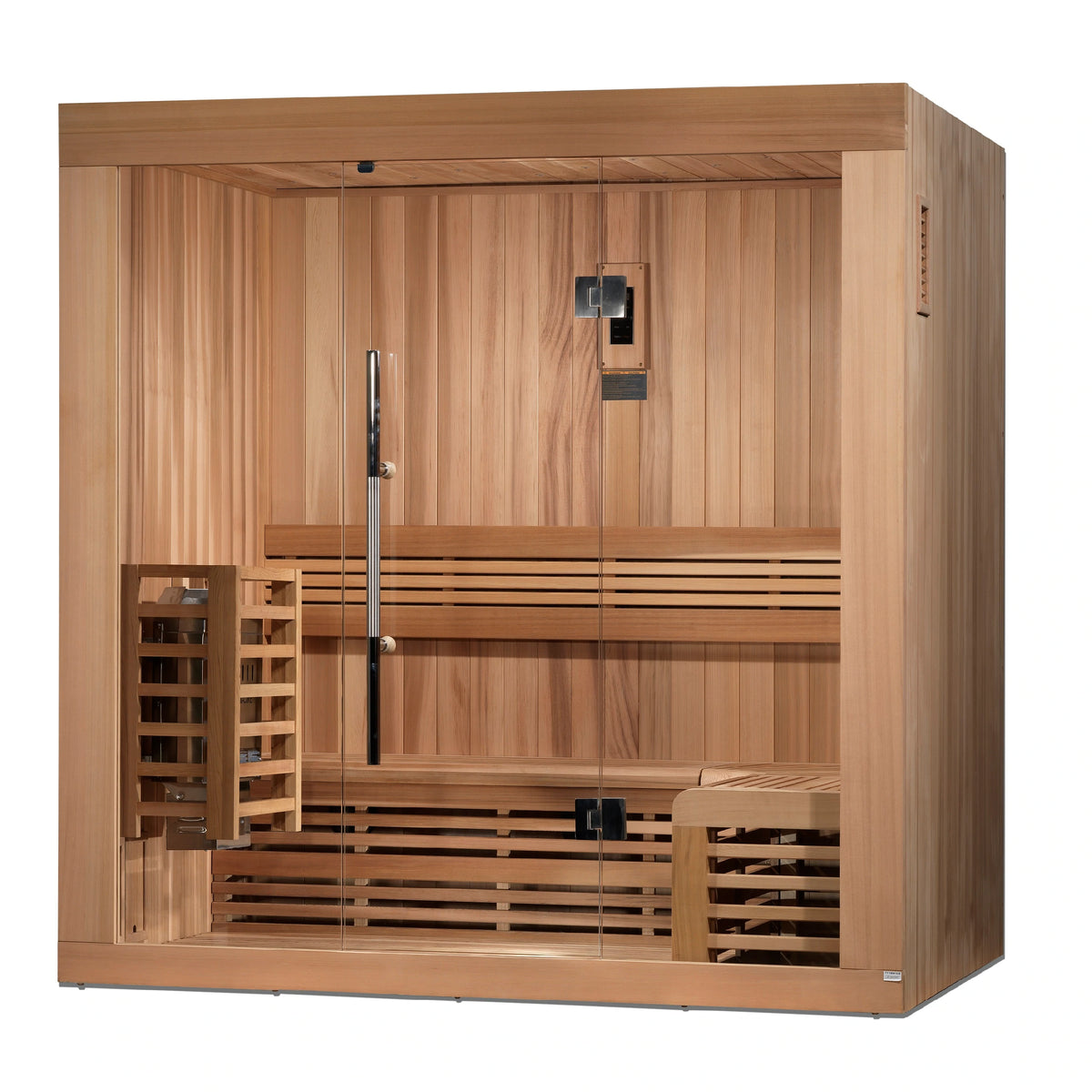 Copenhagen 3 Person Indoor Traditional Steam Sauna Canadian Red Cedar / IN STOCK