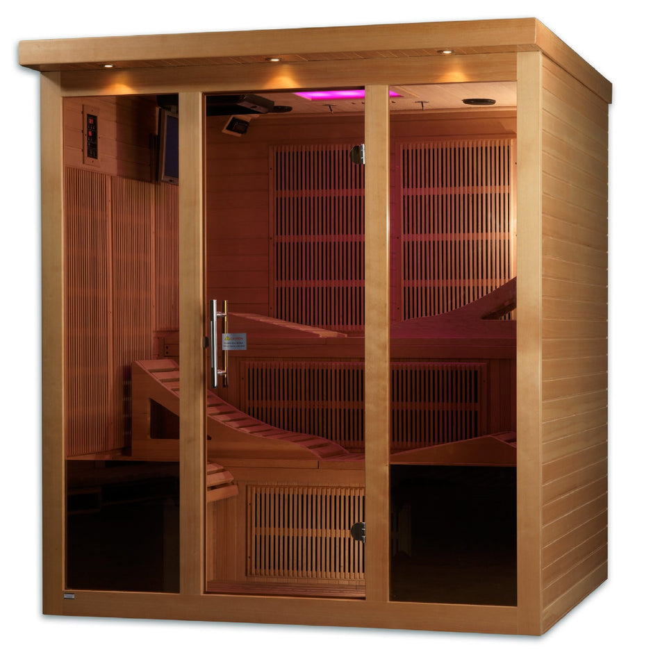 Monaco 6 Person Near Zero EMF Infrared Sauna - Promo Code "Calmspas50" for $50 Off / IN STOCK
