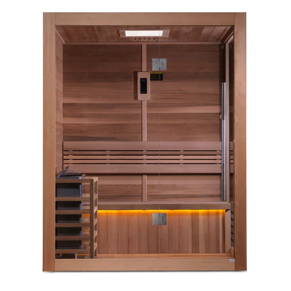 2023 "Hanko Edition" 2-3 Person Indoor Traditional Steam Sauna / Canadian Red Cedar Interior