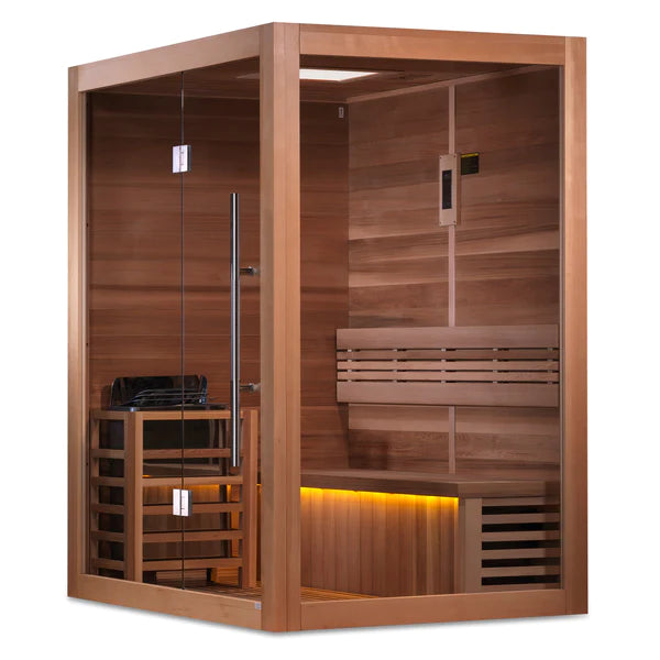 2023 "Hanko Edition" 2-3 Person Indoor Traditional Steam Sauna / Canadian Red Cedar Interior
