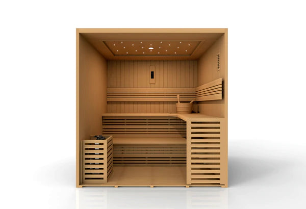 Osla 6 Person Indoor Traditional Steam Sauna Canadian Red Cedar / IN STOCK