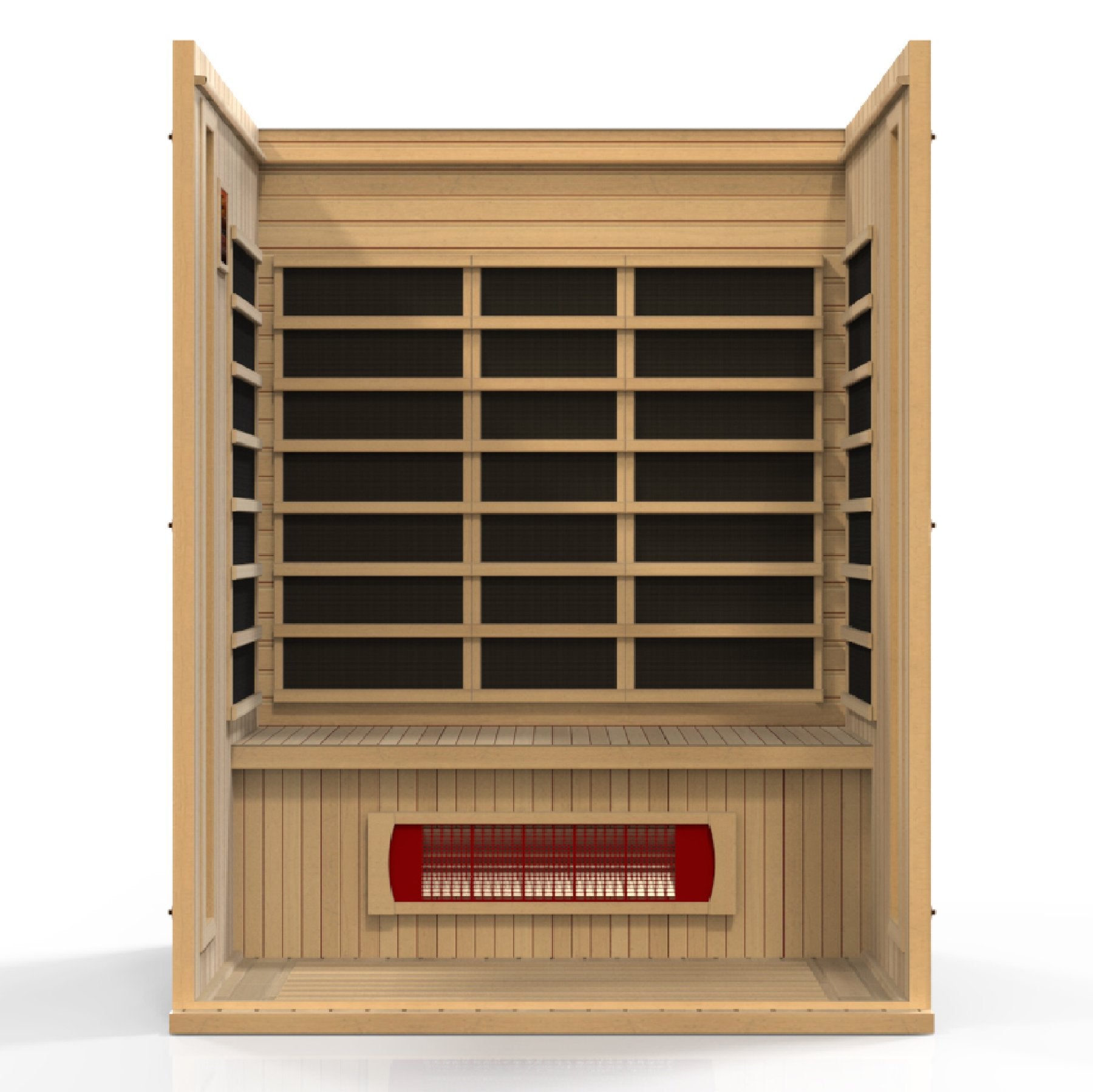 Maxxus Trinity Dual Tech 3 person Indoor Low EMF FAR Infrared Sauna with Canadian Hemlock