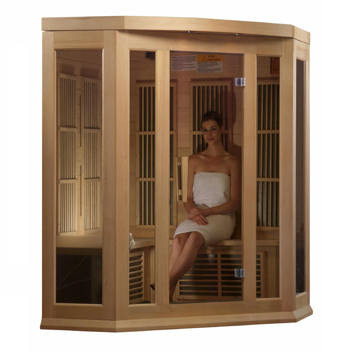 Maxxus 3 Person Corner Low EMF Infrared Sauna / Code "calmspas30" for $30 Off / IN STOCK