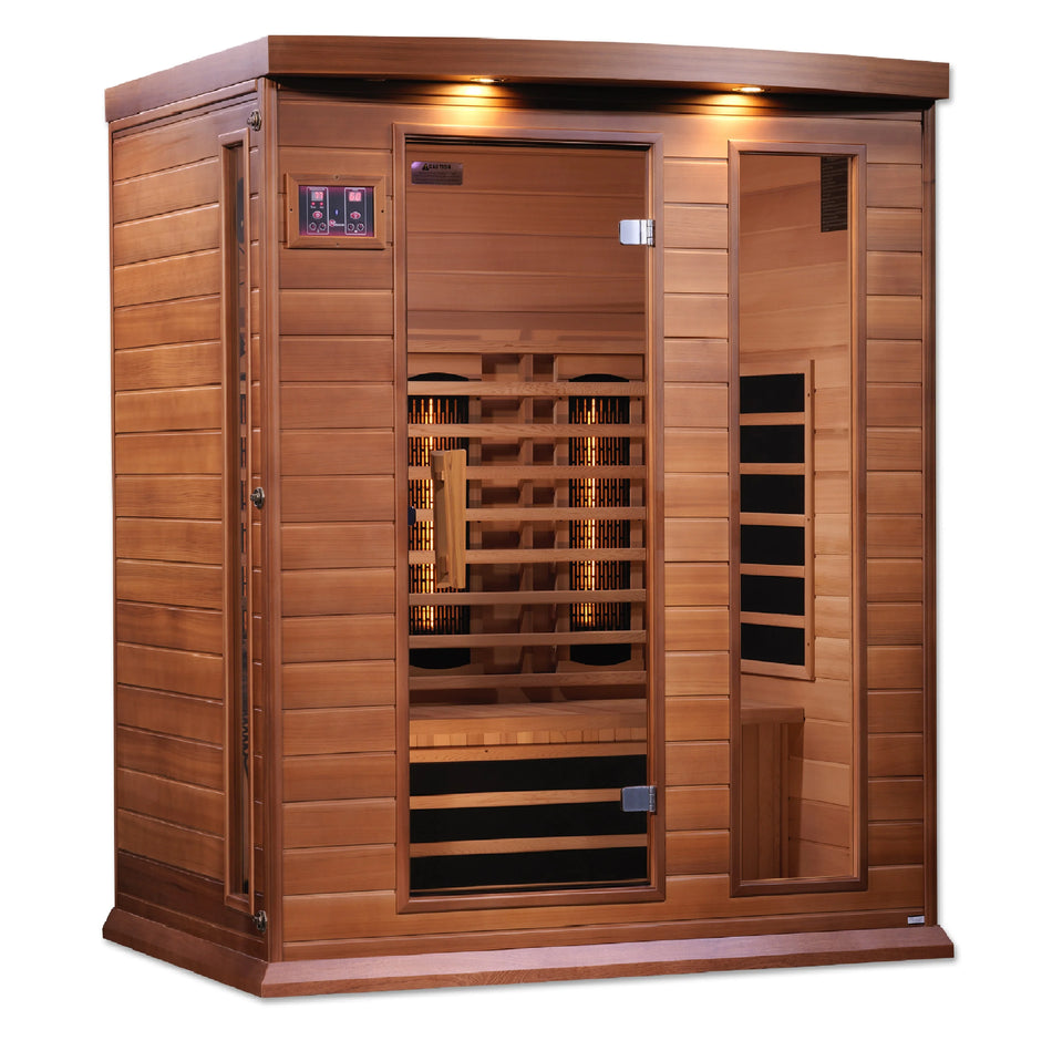 Maxxus 3 Person Full Spectrum Infrared Sauna - Promo Code "calmspas50" for $50 Discount / IN STOCK / Canadian Red Cedar