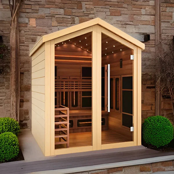 Loviisa 3-Person Outdoor-Indoor Puretech Hybrid Full Spectrum Sauna